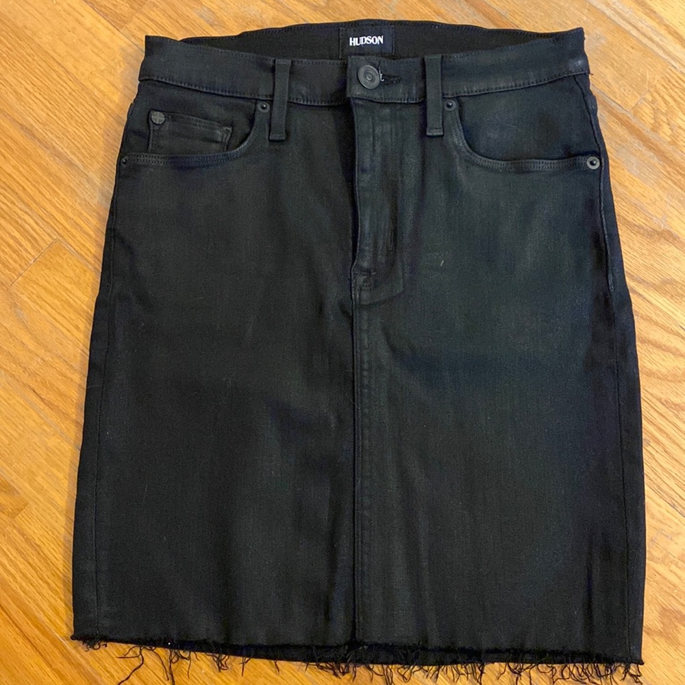 Hudson Robbie Midrise Pencil Skirt Raw Hem